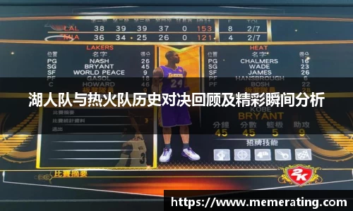 湖人队与热火队历史对决回顾及精彩瞬间分析
